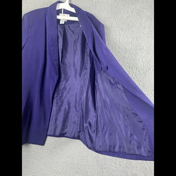 GMI Skirt Suit Womens 18W Plus Size Purple One Button Lined Stretch - Picture 11 of 16
